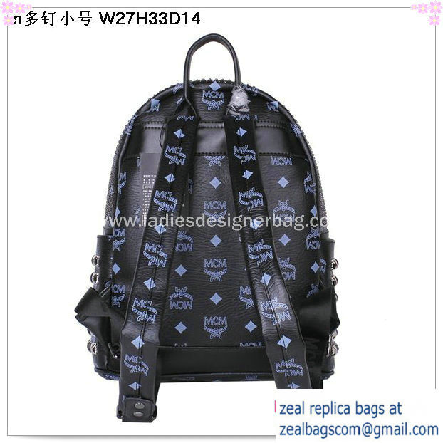 High Quality Replica MCM Small Stark Front Studs Backpack MC4237S Black